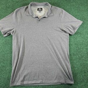 Volcom Polo Shirt Men's Large Stone Gray Casual Skater Grunge Snowboard